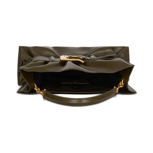 Balmain Anthem Buckled Medium Shoulder Bag