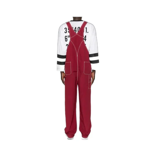 Contrast-Stitching Jumpsuit