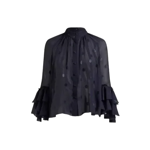 Ruffled Georgette Shirt