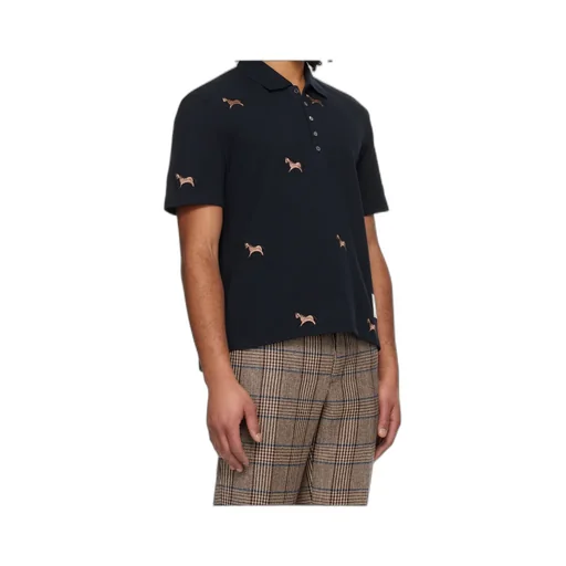 Thom Browne Lunar New Year Pique Horse Embroidery Polo Shirt