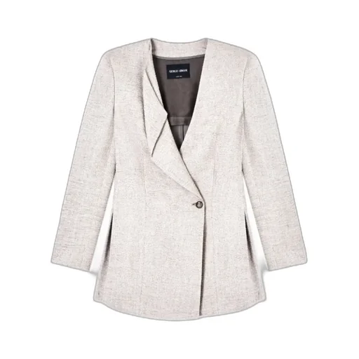 Linen, Viscose And Silk CrÊPe Single-Breasted Jacket