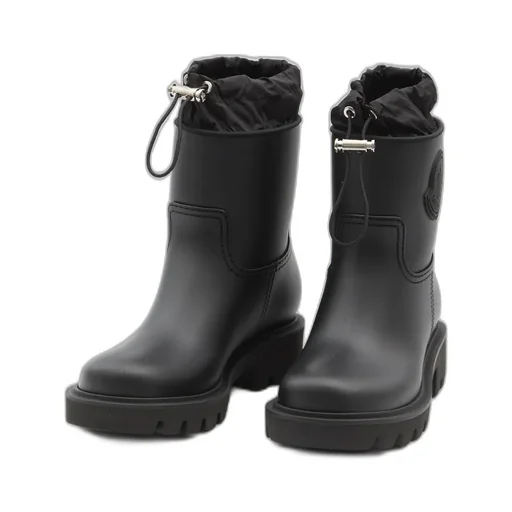 Moncler Kickstream Logo Patch Rain Boots