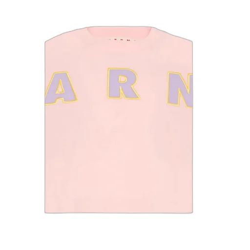 Marni Kids Logo Embroidered Crewneck T-Shirt