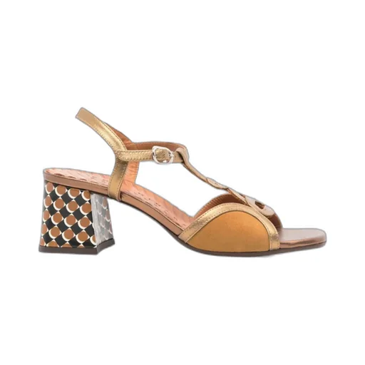 Chunky High-Heeled Sandals