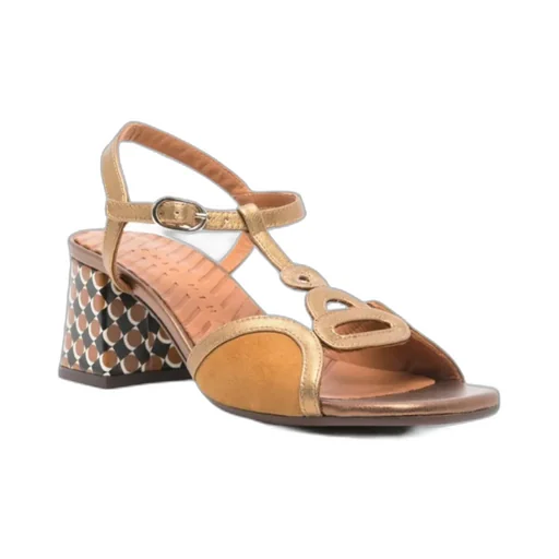 Chunky High-Heeled Sandals