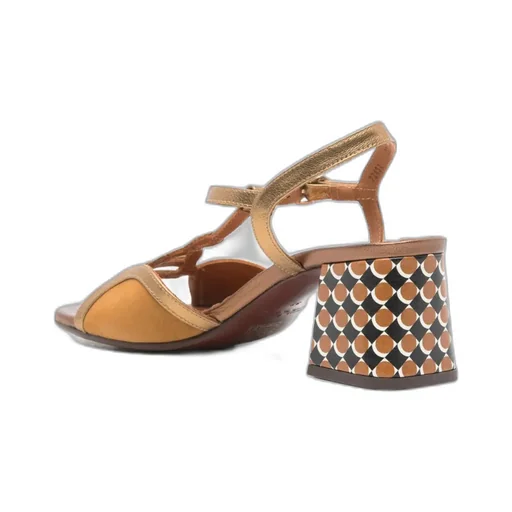 Chunky High-Heeled Sandals