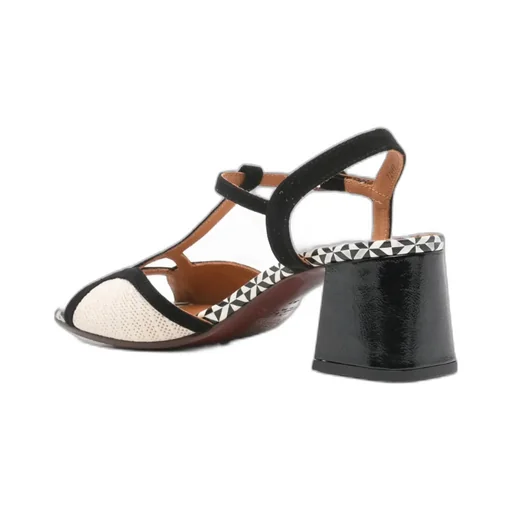 Chunky High-Heeled Sandals