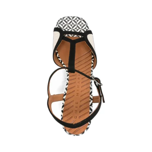 Chunky High-Heeled Sandals