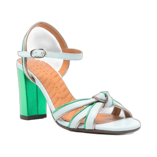 Chunky High-Heeled Sandals