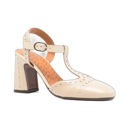 Chunky High-Heeled Sandals