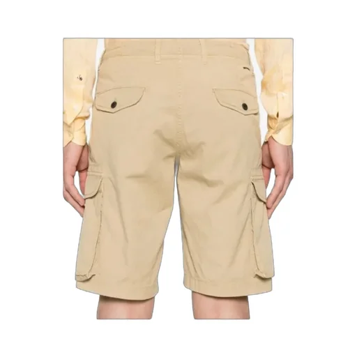 Textured Cotton Cargo Shorts