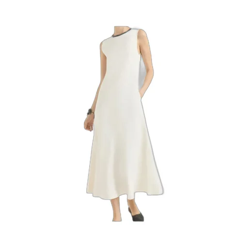 Beaded Twill Midi Dress
