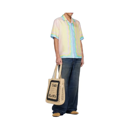 Casablanca Short-Sleeved Satin Shirt