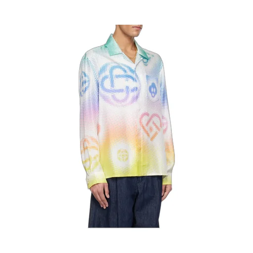 Casablanca Halftone Logo Long-Sleeved Shirt