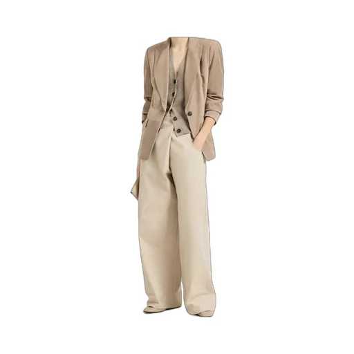 Monili-Detail Suede Blazer