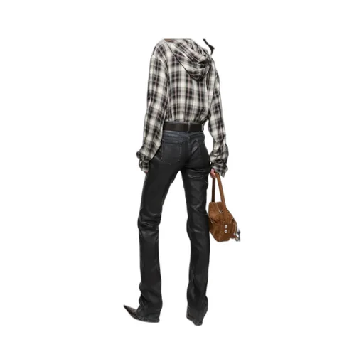 Hooded Plaid Top