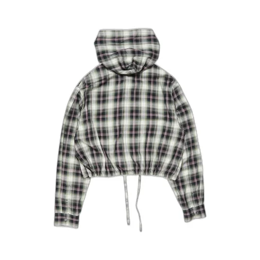 Hooded Plaid Top