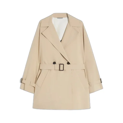 Short Waterproof Canvas Trench Coat