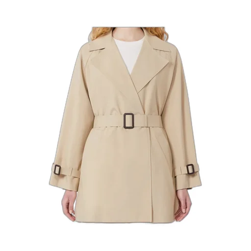 Short Waterproof Canvas Trench Coat