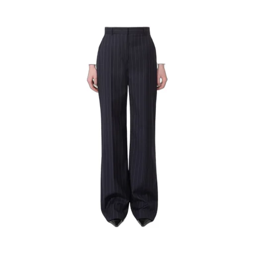 Pinstripe Wool Trousers