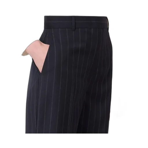 Pinstripe Wool Trousers