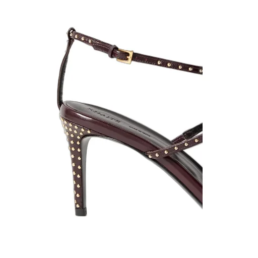 Studded High-Heeled Sandals