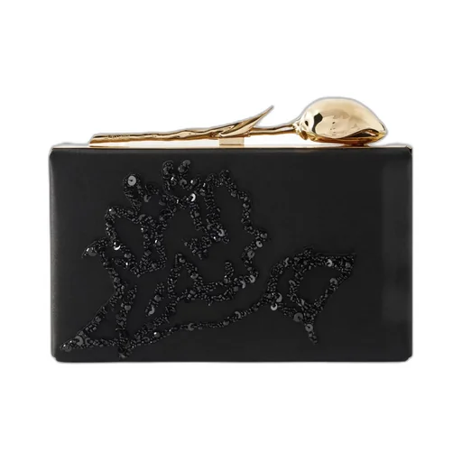 Embellished Satin Clutch