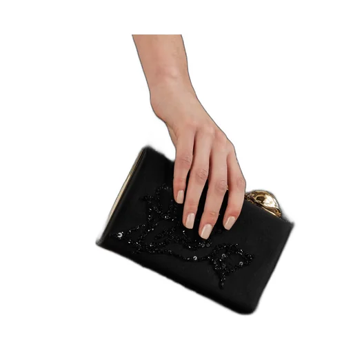 Embellished Satin Clutch