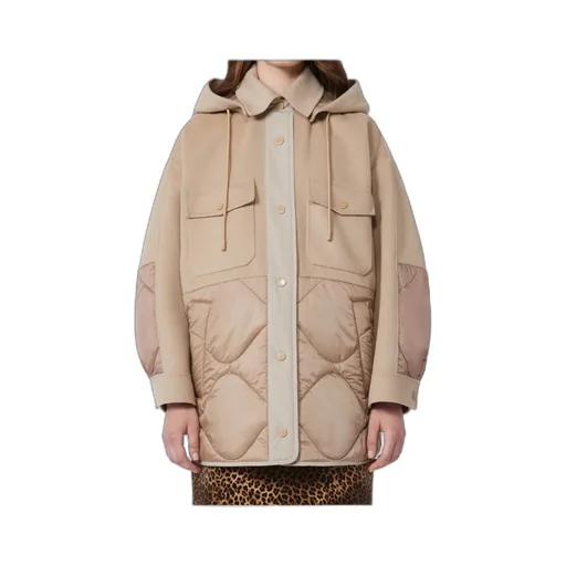 Padded Coat In Double-Sided Wool And Nylon