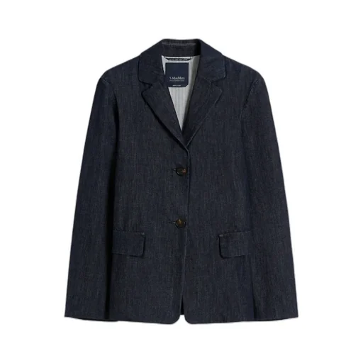 Single-Breasted Stretch Denim Jacket
