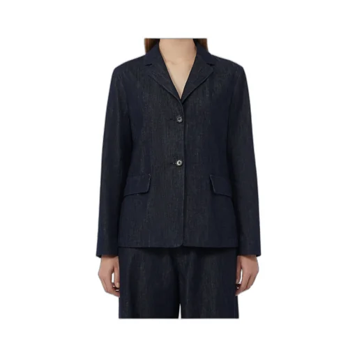 Single-Breasted Stretch Denim Jacket