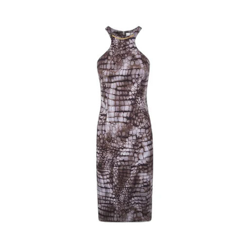 Animal-Print Midi Dress