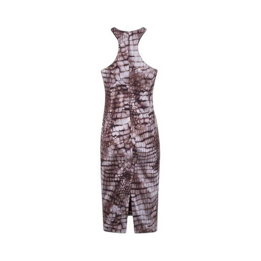 Animal-Print Midi Dress