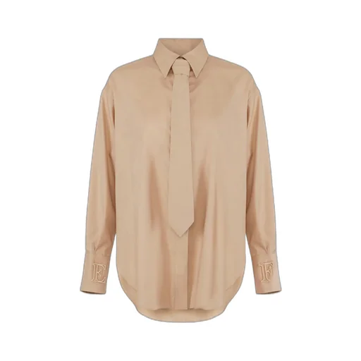 Elisabetta Franchi Tie Detailed Regular Fit Shirt