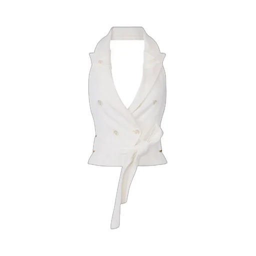 Elisabetta Franchi V-Neck Belted Vest