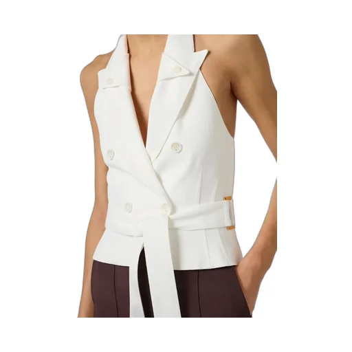 Elisabetta Franchi V-Neck Belted Vest