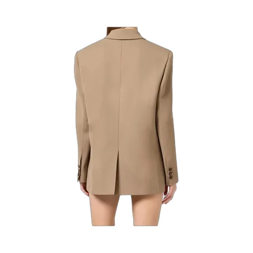 Embroidered-Pocket Single-Breasted Blazer