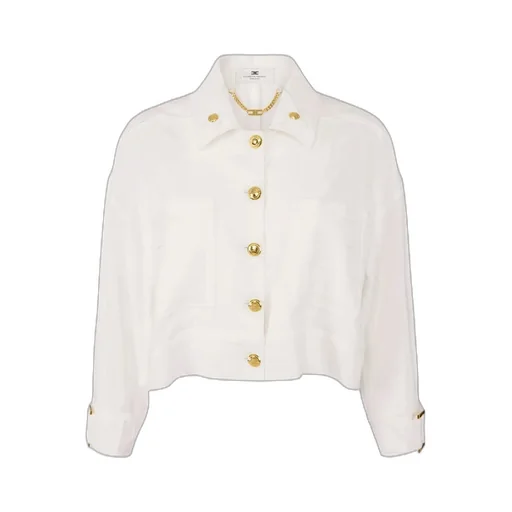 Elisabetta Franchi Gabardine Pea Coat