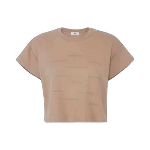 Elisabetta Franchi Logo Lettering Crewneck T-Shirt