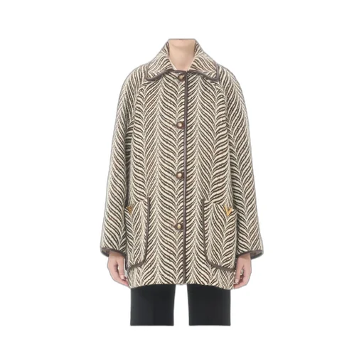 Wool Cloth Caban In Fauve Eclat Animal Print