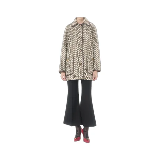Wool Cloth Caban In Fauve Eclat Animal Print