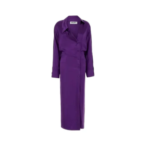 The Attico Satin Buttoned Shirt Dress