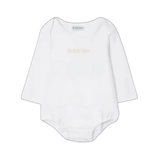 Burberry Kids Checked Logo Embroidered Dress Body Set