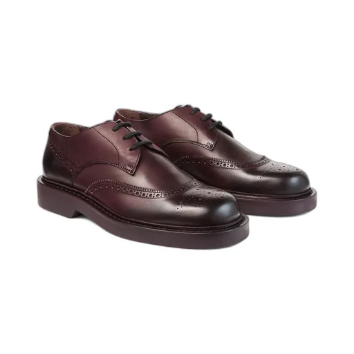 Deep Merlot Buffalo Leather Loafers