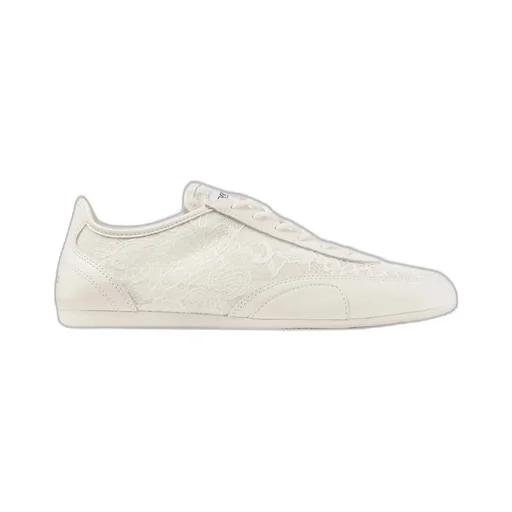 Latte Leather Mix And Jimmy Choo Lace Low Top Trainers