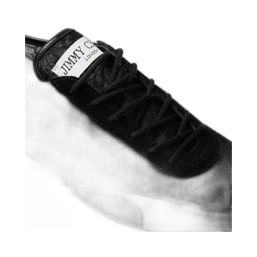 Black Leather Mix And Jimmy Choo Lace Low Top Trainers