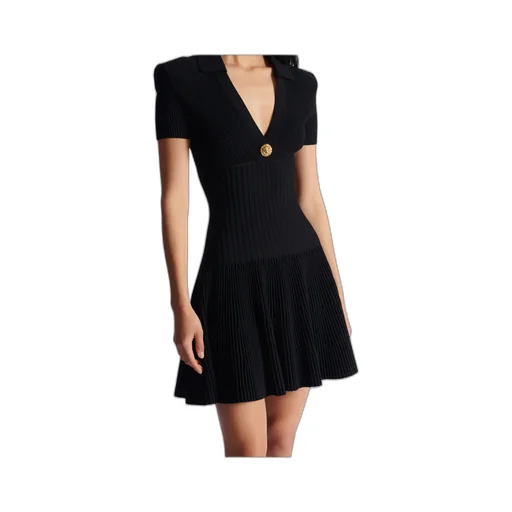 Balmain Short Flared Knit Dress