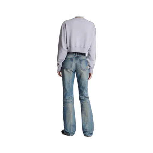 Balmain Logo Printed Cropped Sweatshirt