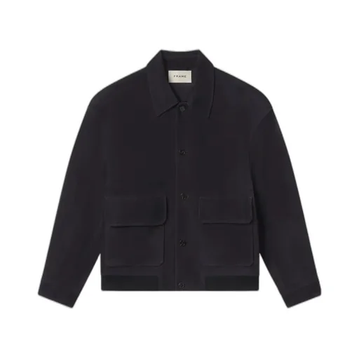 Buttoned Suede Jacket