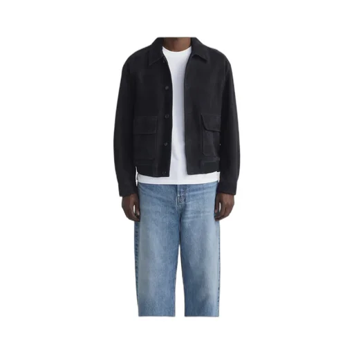 Buttoned Suede Jacket